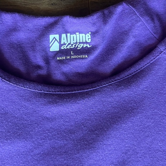 Alpine Design Purple Side Ruched Casual Dress Women’s Large - Picture 3 of 5